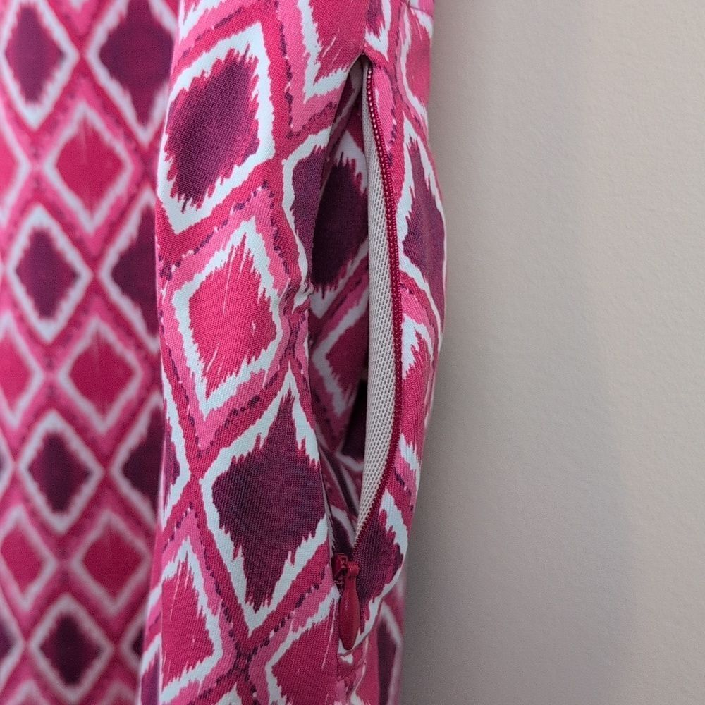 Title Nine Pink Turkish Tile Ladder Back Built-in Bra Activewear Dress Size M - Picture 5 of 12